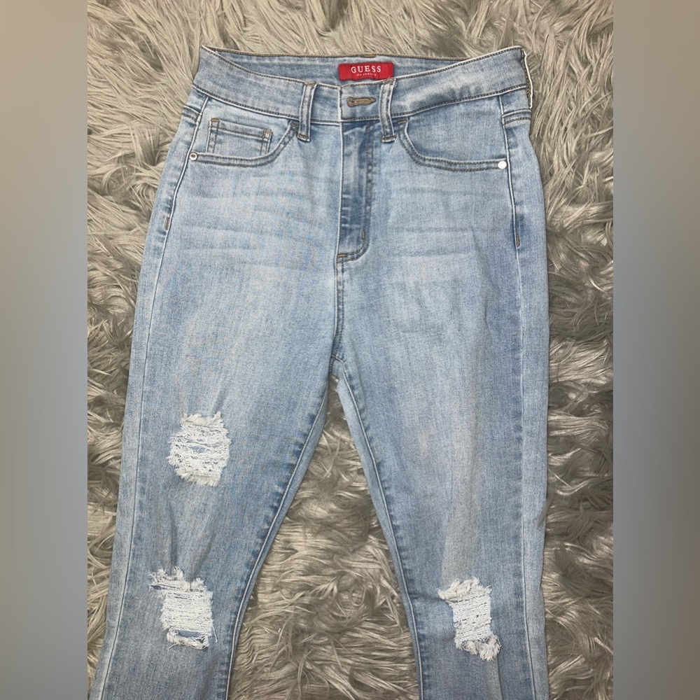 GUESS skinny ripped jeans